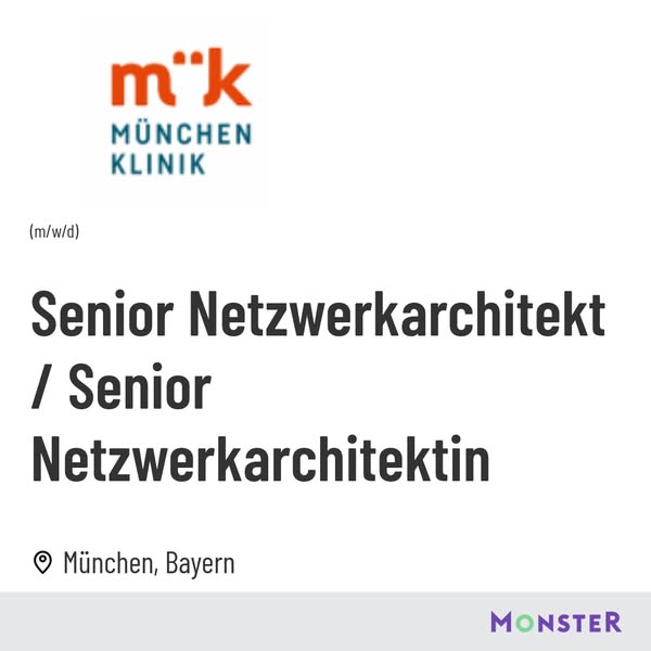 Senior Netzwerkarchitekt / Senior Netzwerkarchitektin